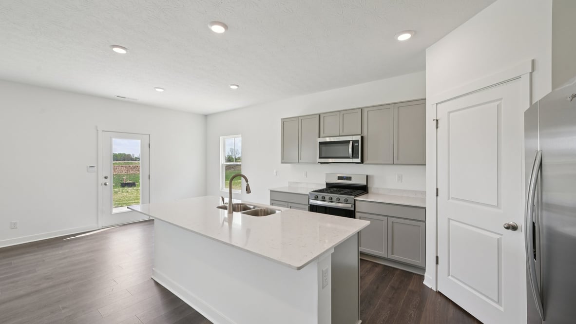 kitchen with bar seating