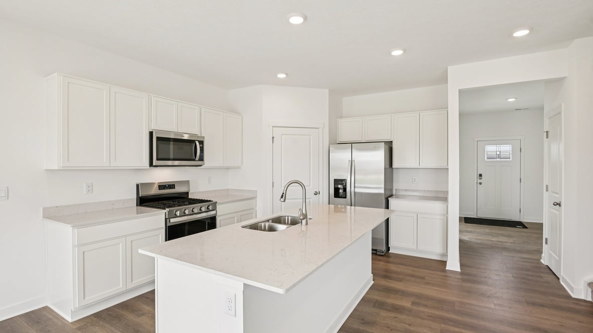 kitchen with bar seating
