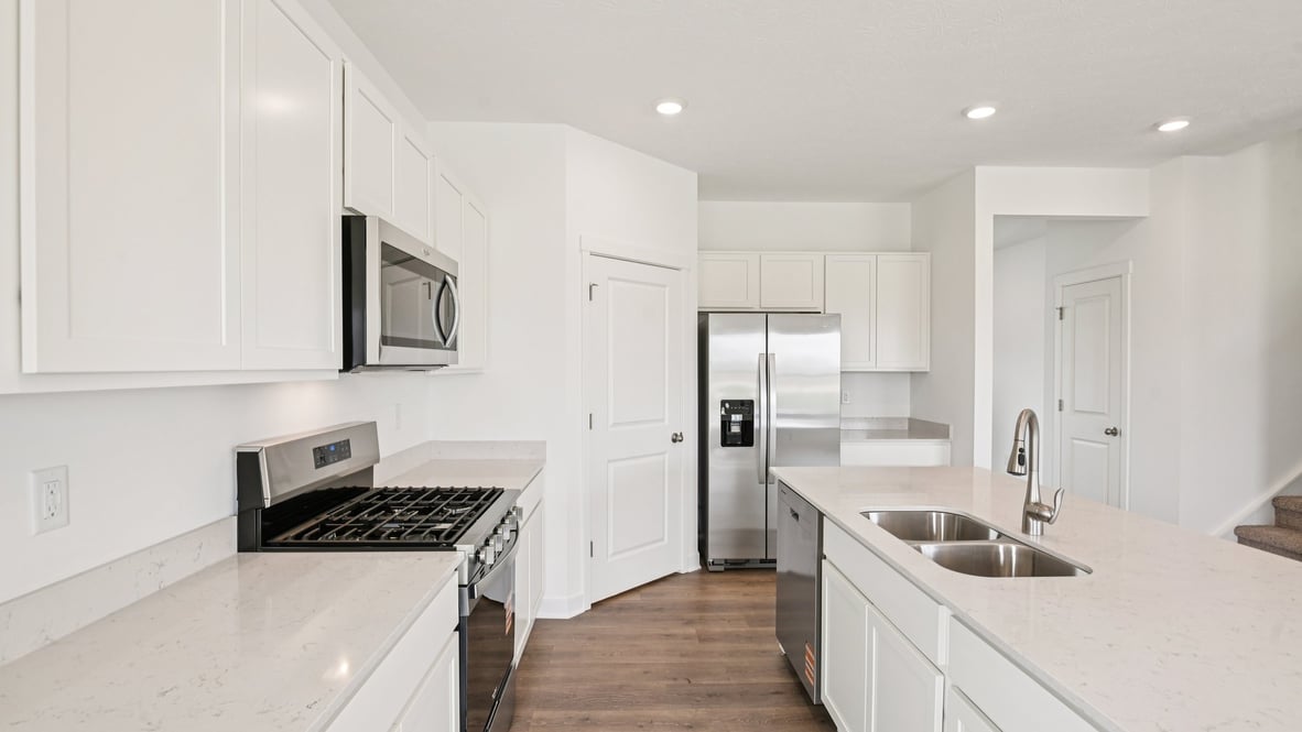 kitchen with corner pantry