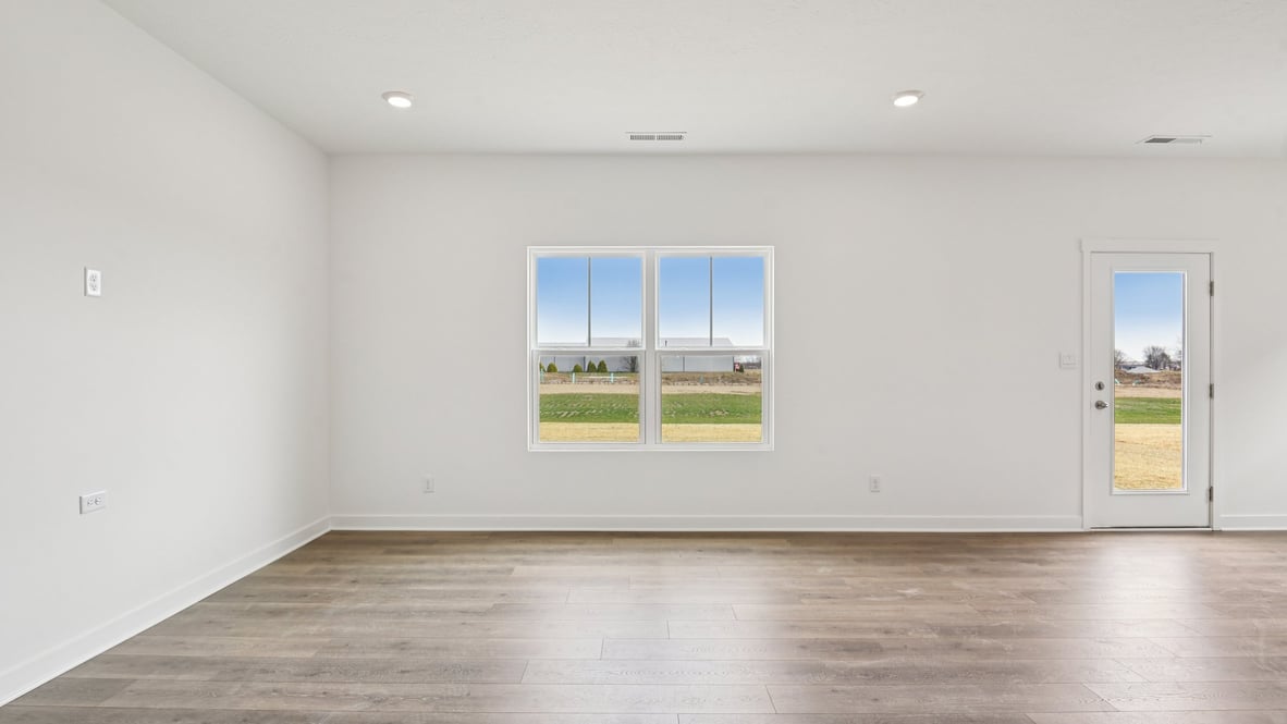great room with large windows