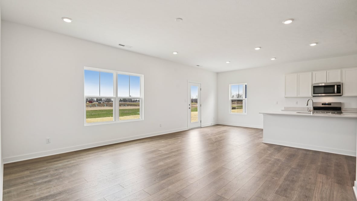 great room with natural light