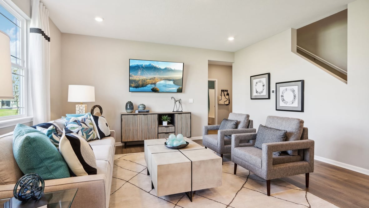 great room with natural light