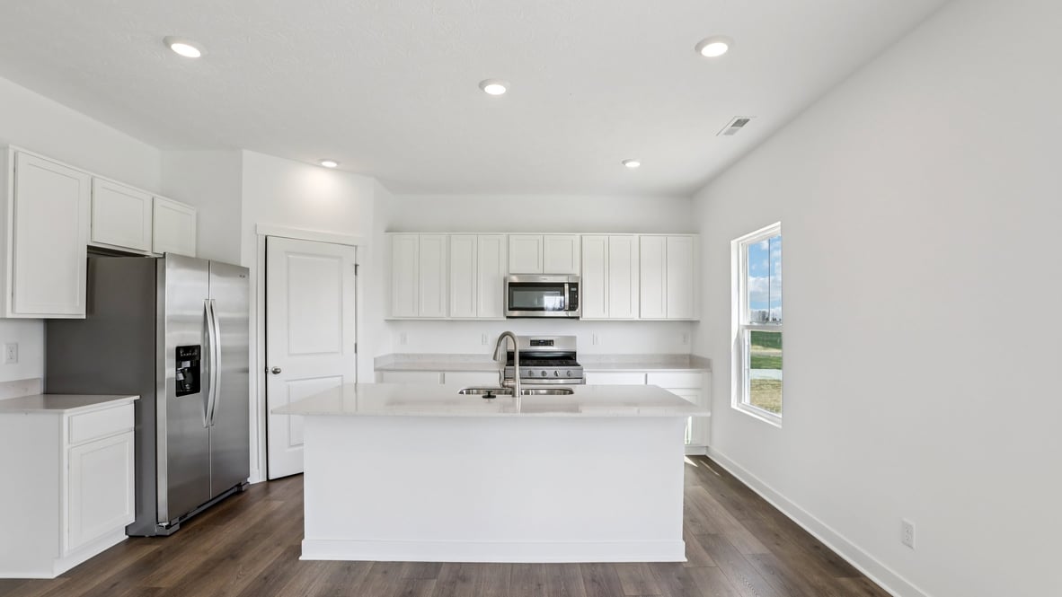 kitchen with large center island