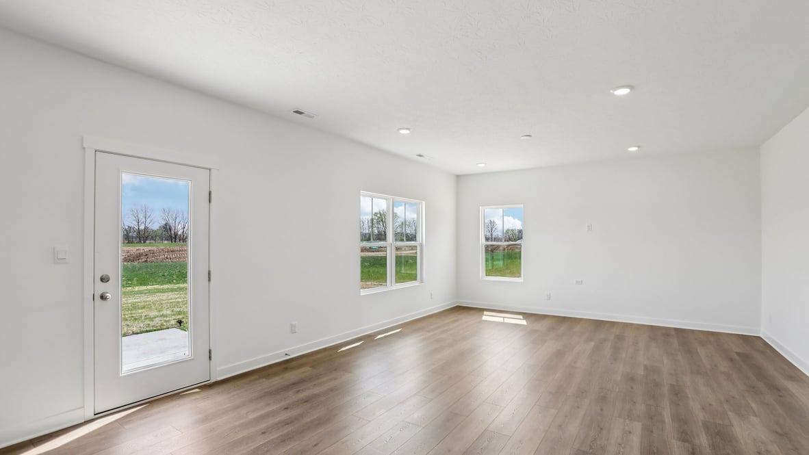 great room with large windows