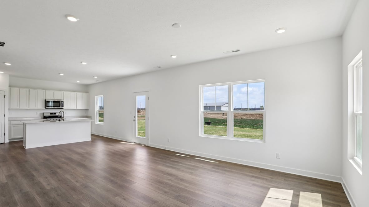 great room with natural light