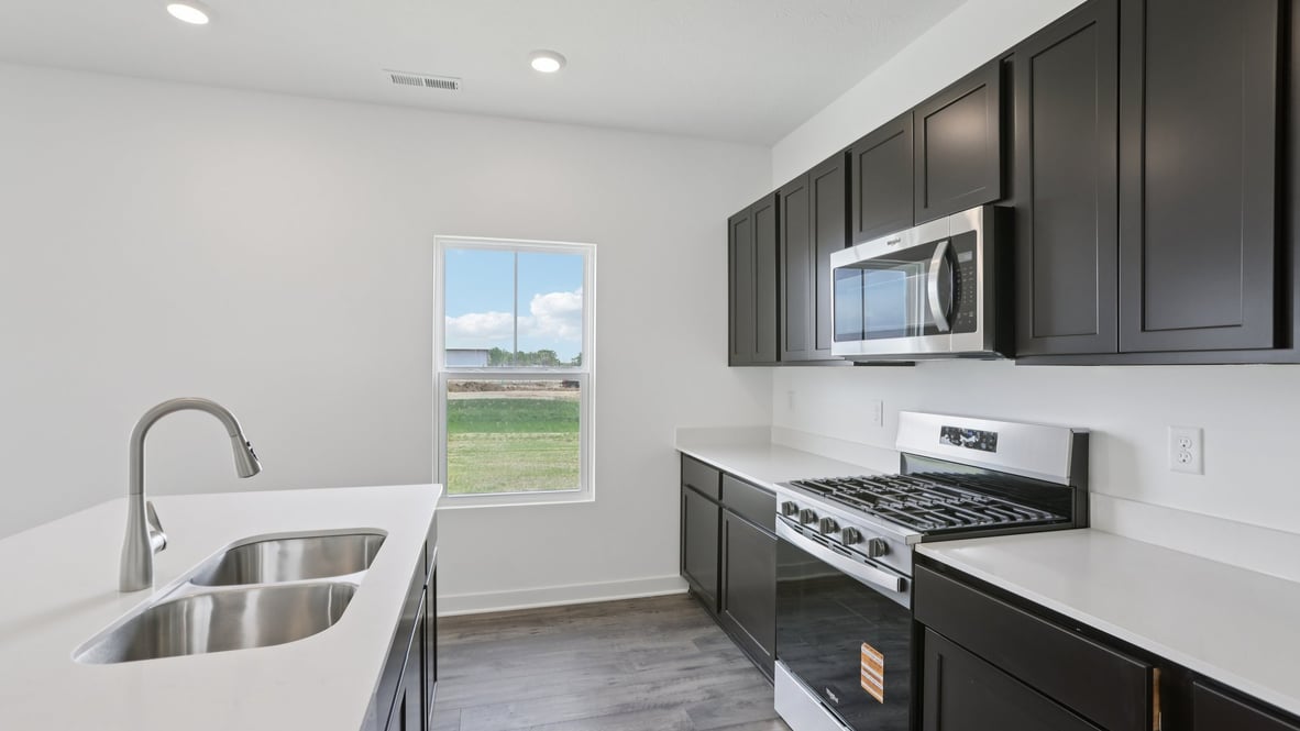 kitchen with large center island
