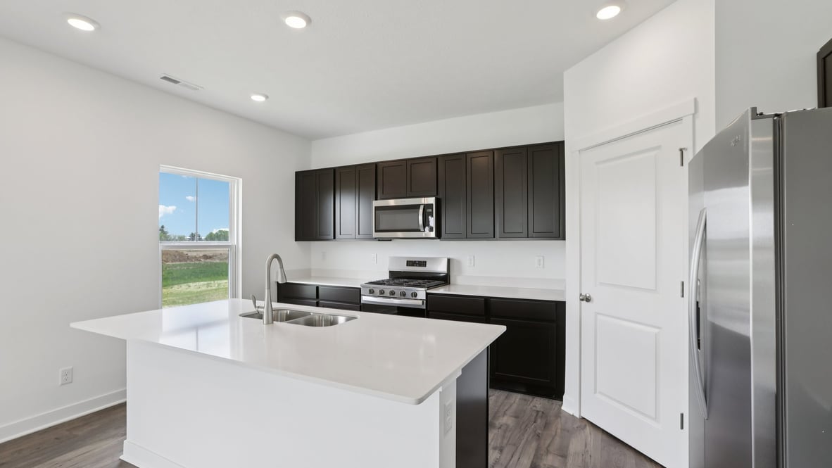 kitchen with corner pantry