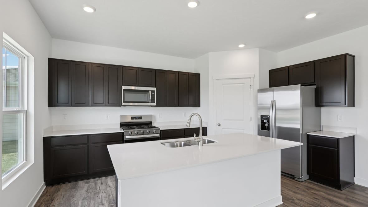 kitchen with bar seating