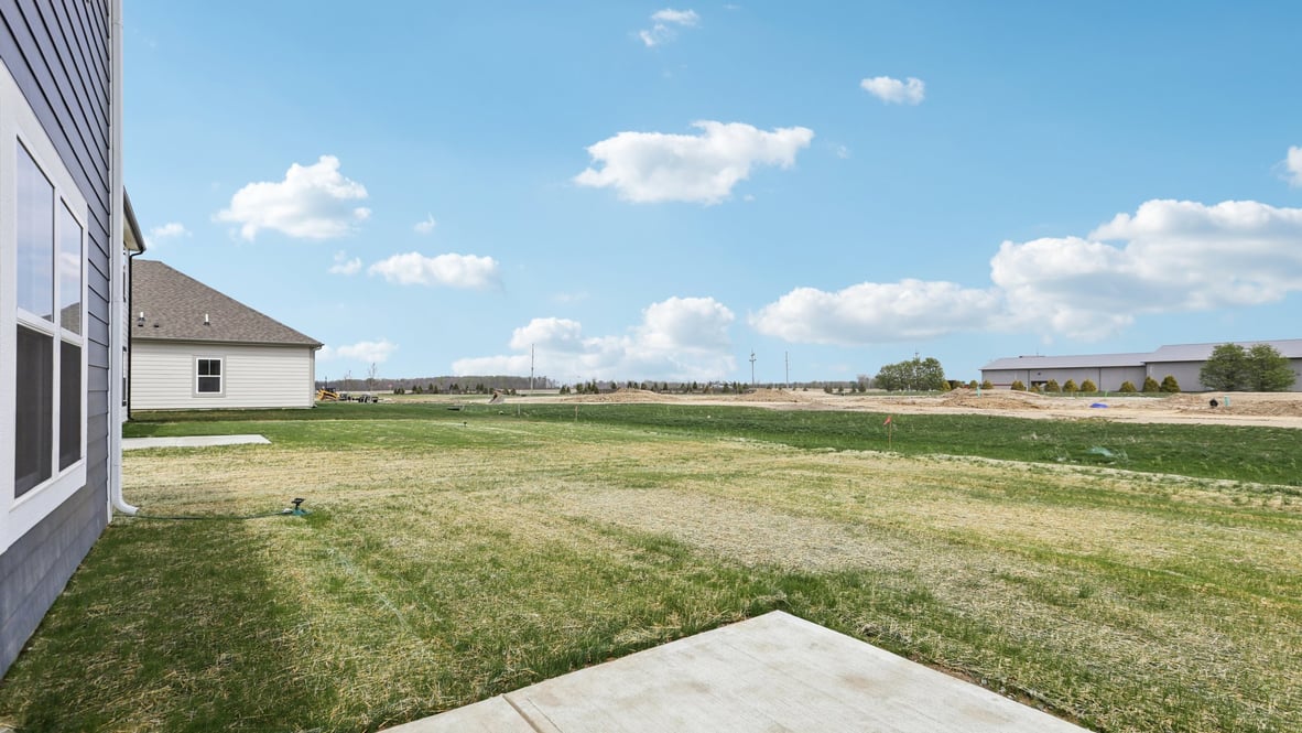 patio on the back of the home