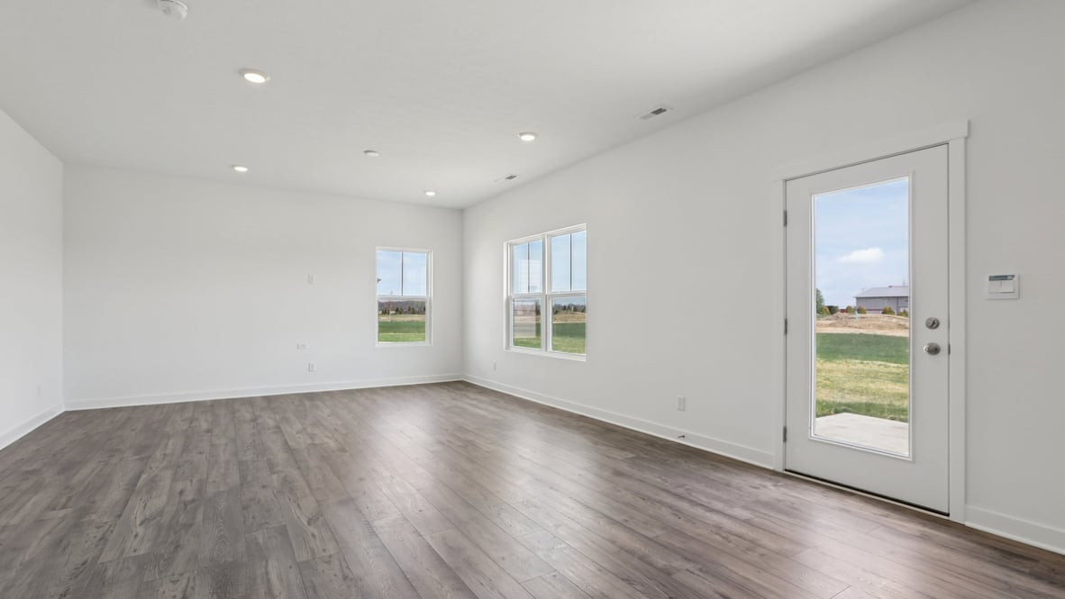 great room with large windows