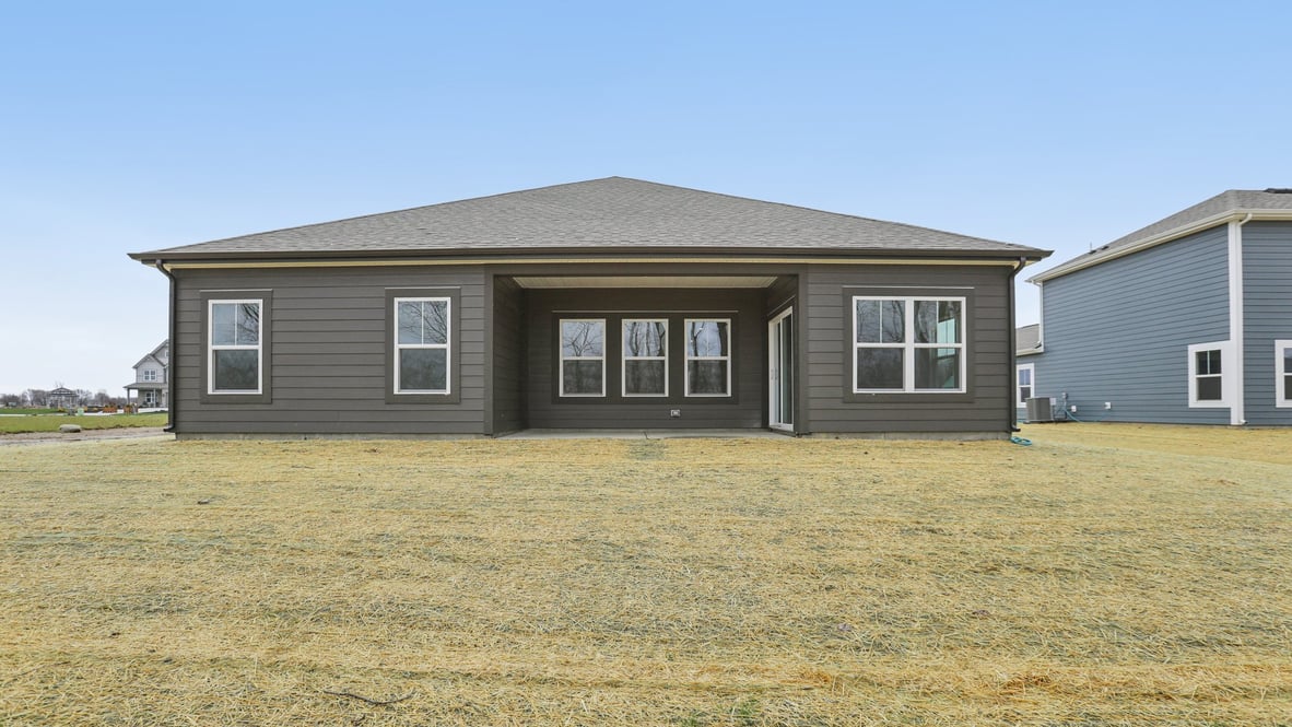 rear exterior view of the home