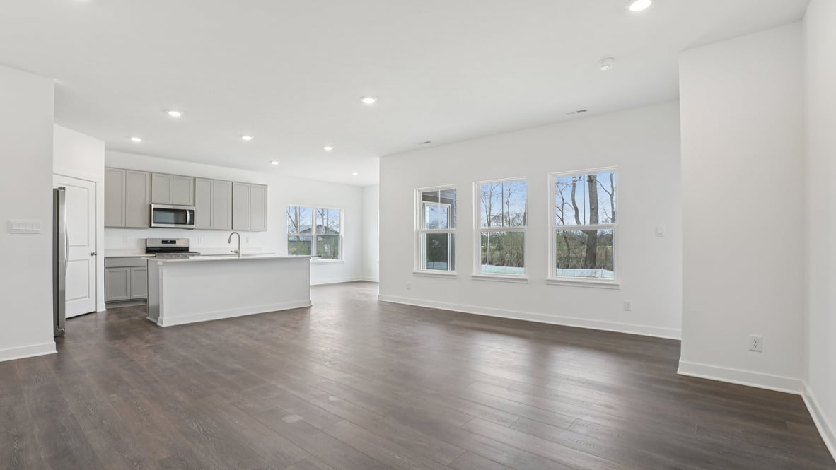 great room with natural light