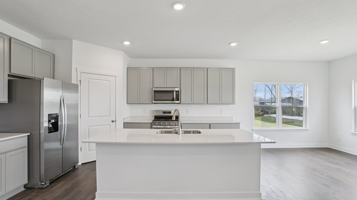 kitchen with bar seating
