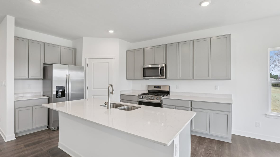kitchen with large center island