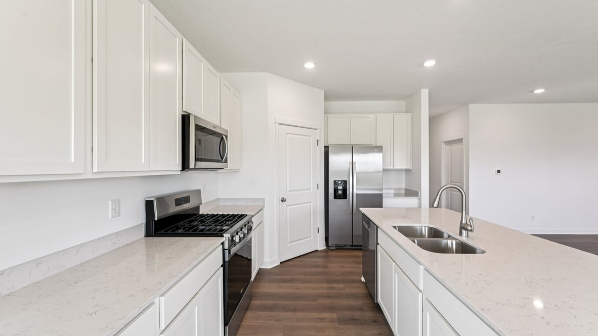 kitchen with corner pantry