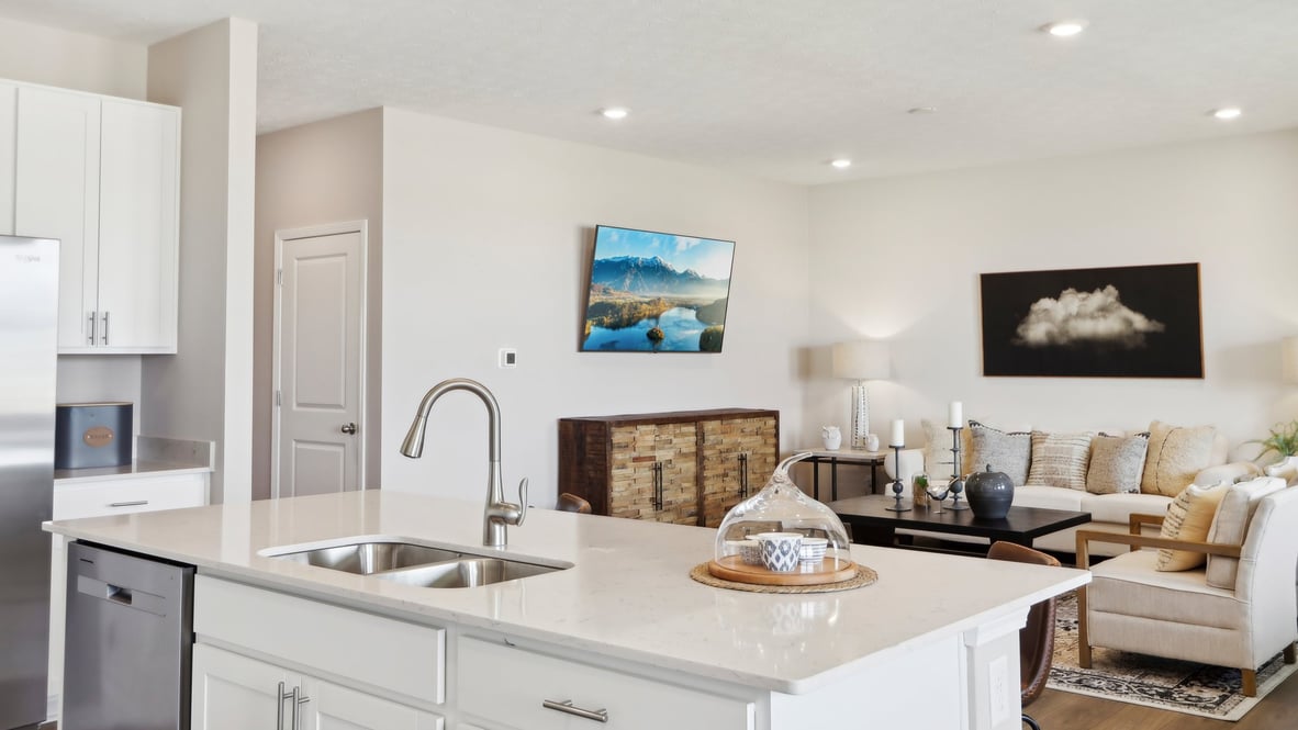 kitchen with large center island