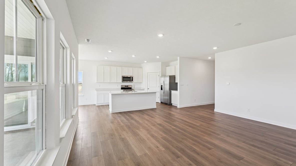 great room with natural light