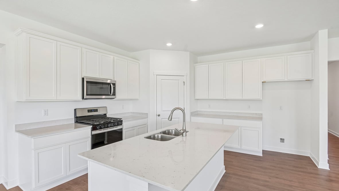 kitchen with large center island
