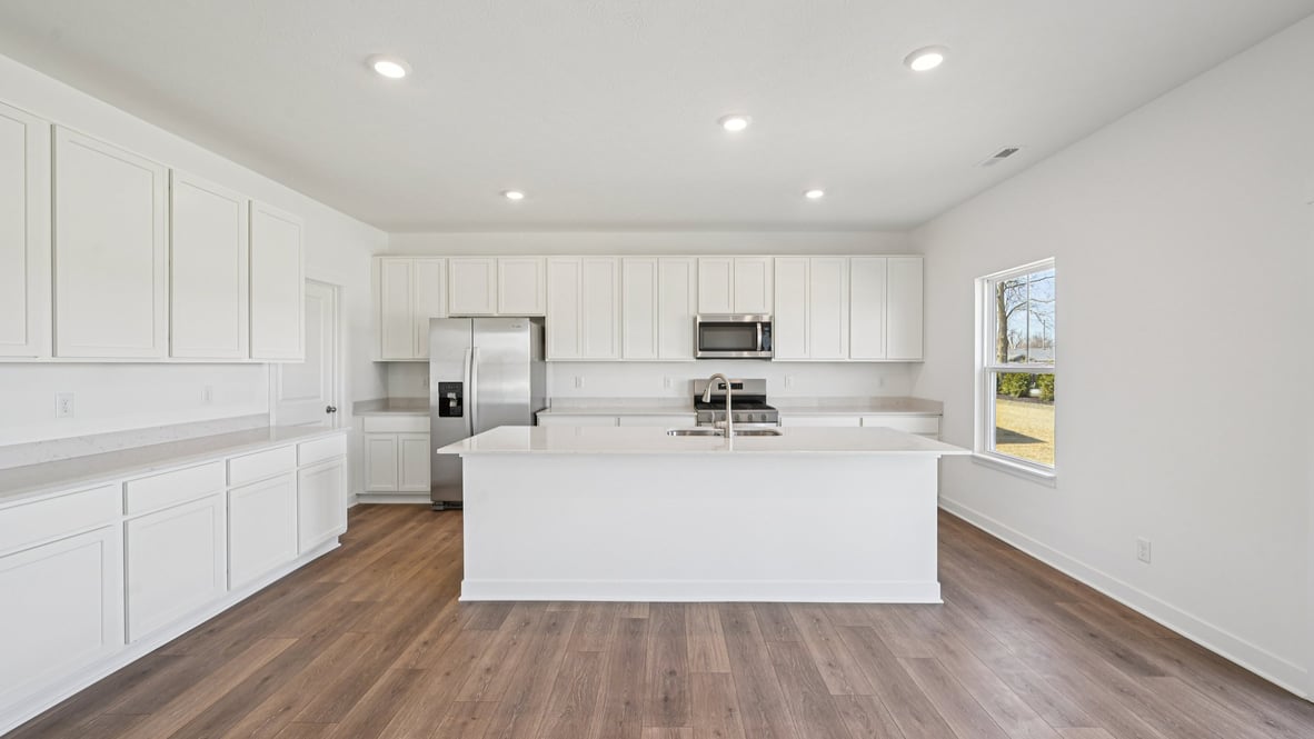 kitchen with large center island