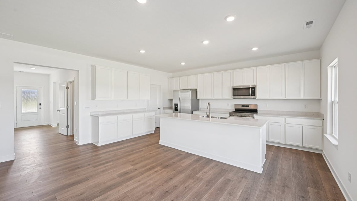 kitchen with corner pantry