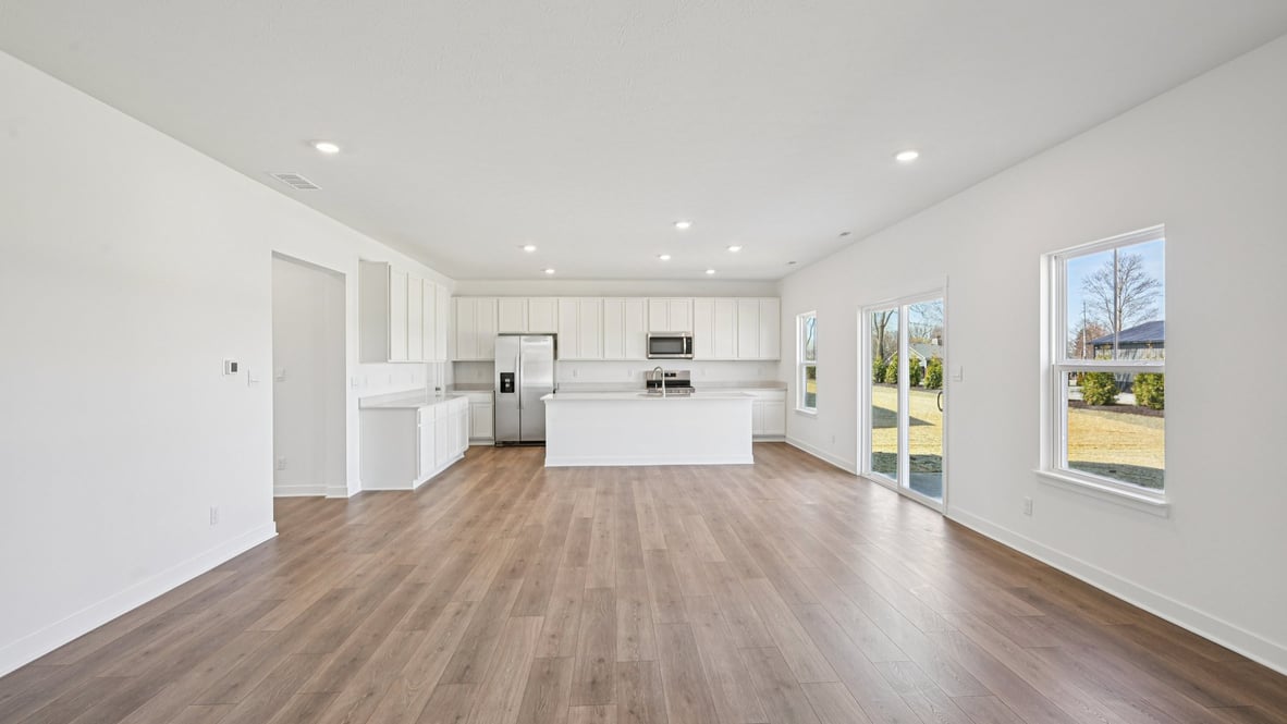 great room with natural light