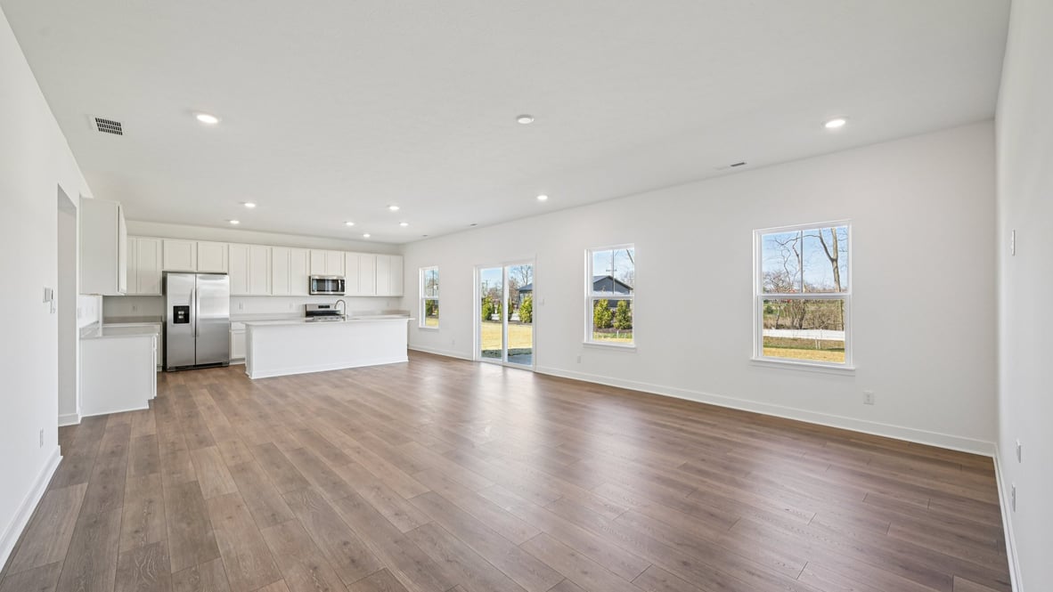 great room with large windows