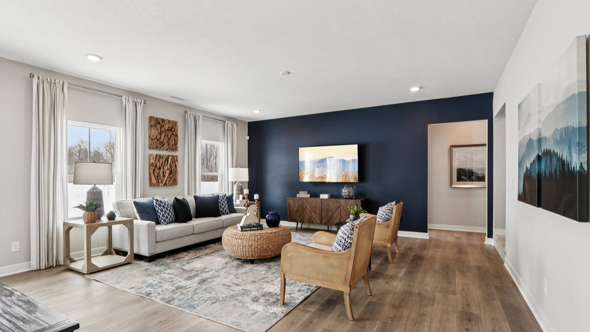 great room with large windows