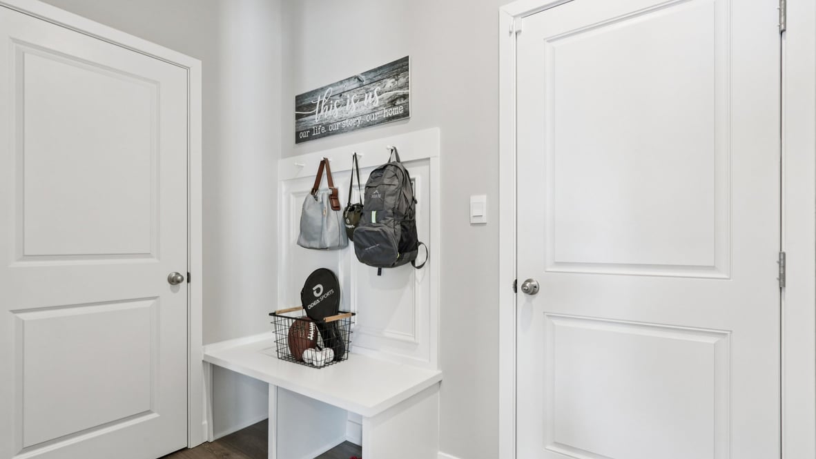 boot bench near garage