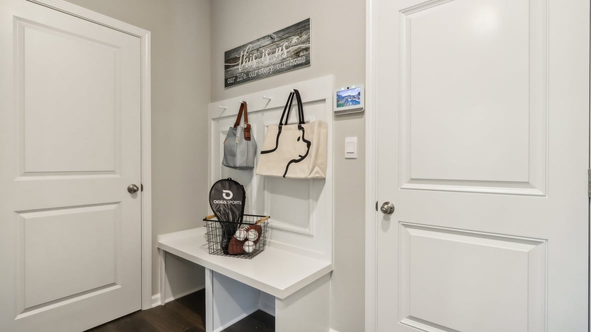 boot bench near garage entry