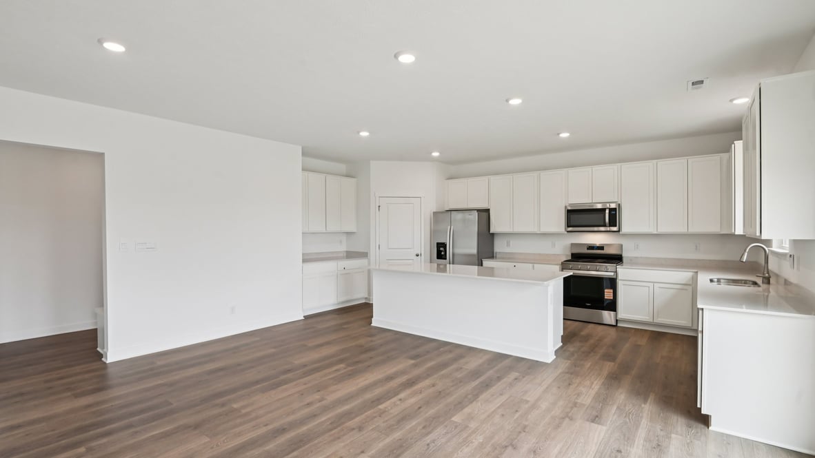 kitchen with bar seating
