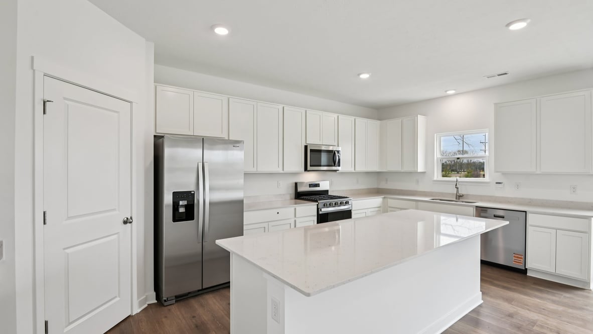 kitchen with large center island
