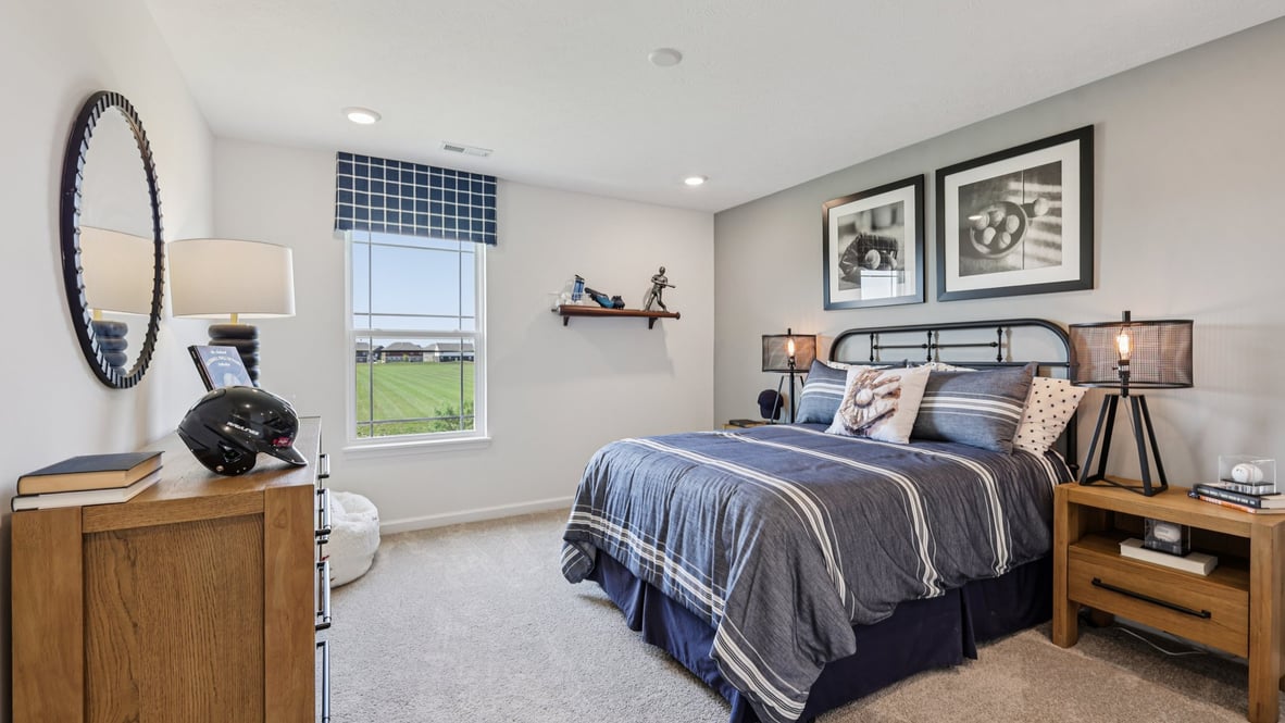 bedroom with large windows