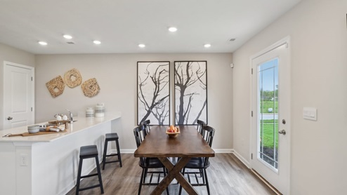 dining nook adjacent to kitchen