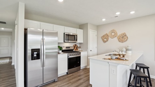 kitchen with bar seating