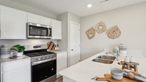 kitchen with corner pantry
