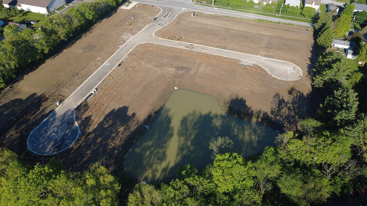 drone oversight of the new construction community in indianapolis speedway