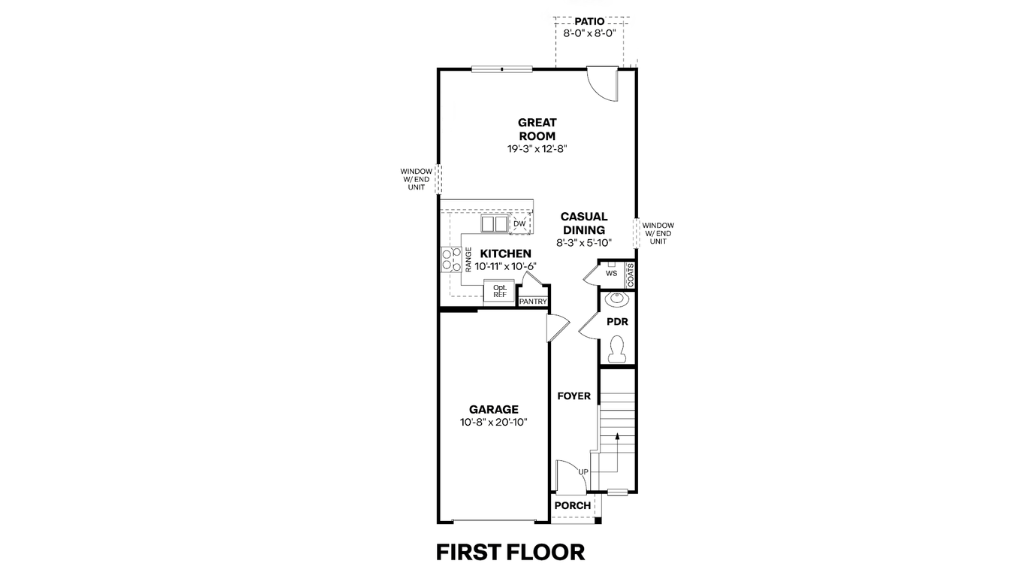first floor 3 bedroom 2.5 bathroom