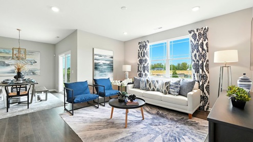 great room with large windows