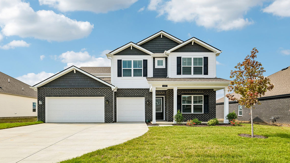 two story home exterior offered in Franklin, Indiana
