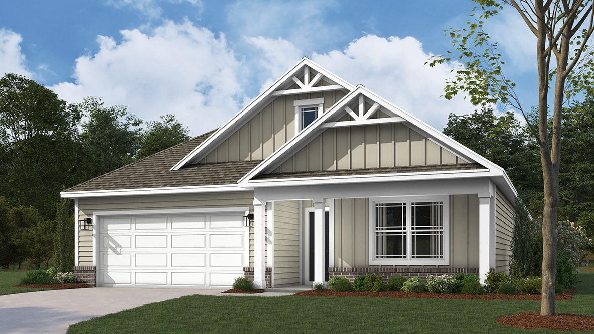 exterior rendering chatham 2 car garage