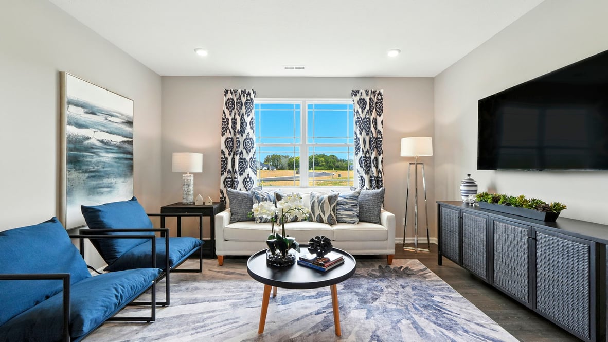 great room with large windows