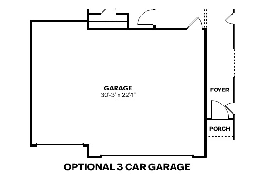 3 car garage option
