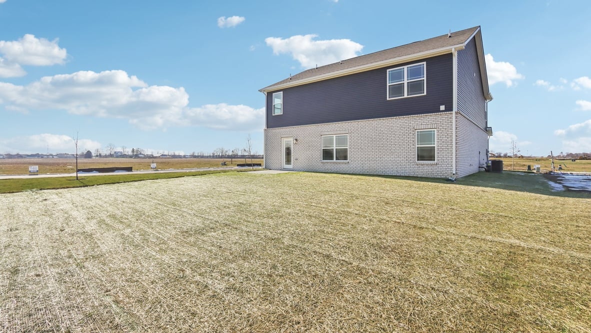 spacious back yard on a corner homesite