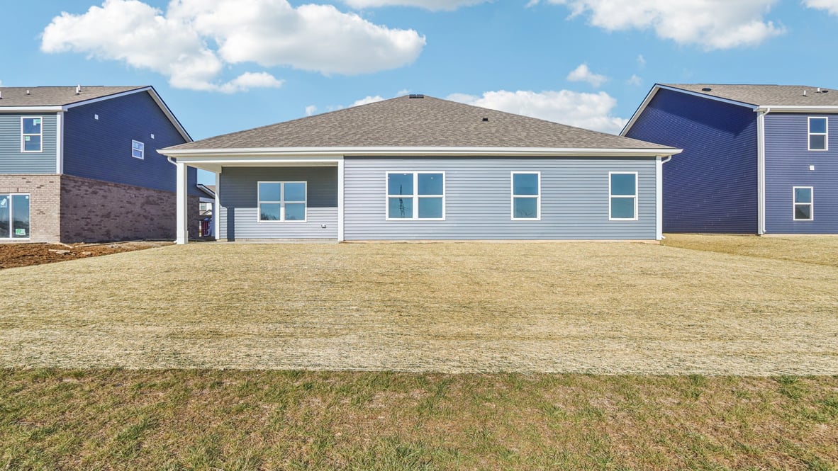 exterior rear view with covered porch