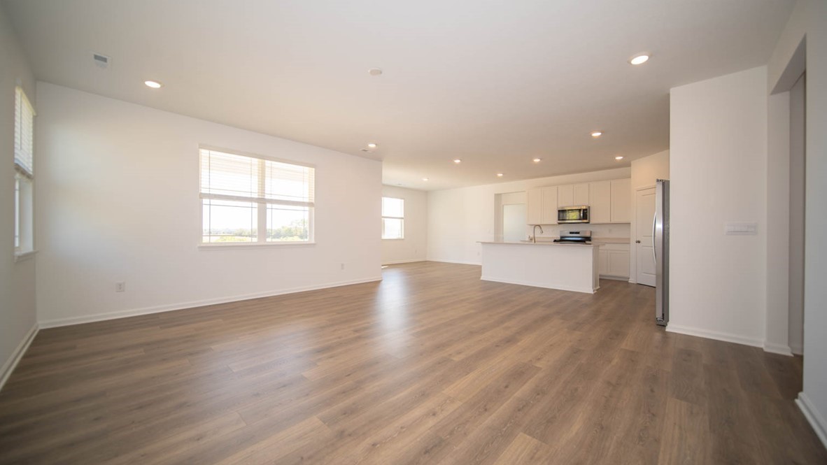 great room with natural light