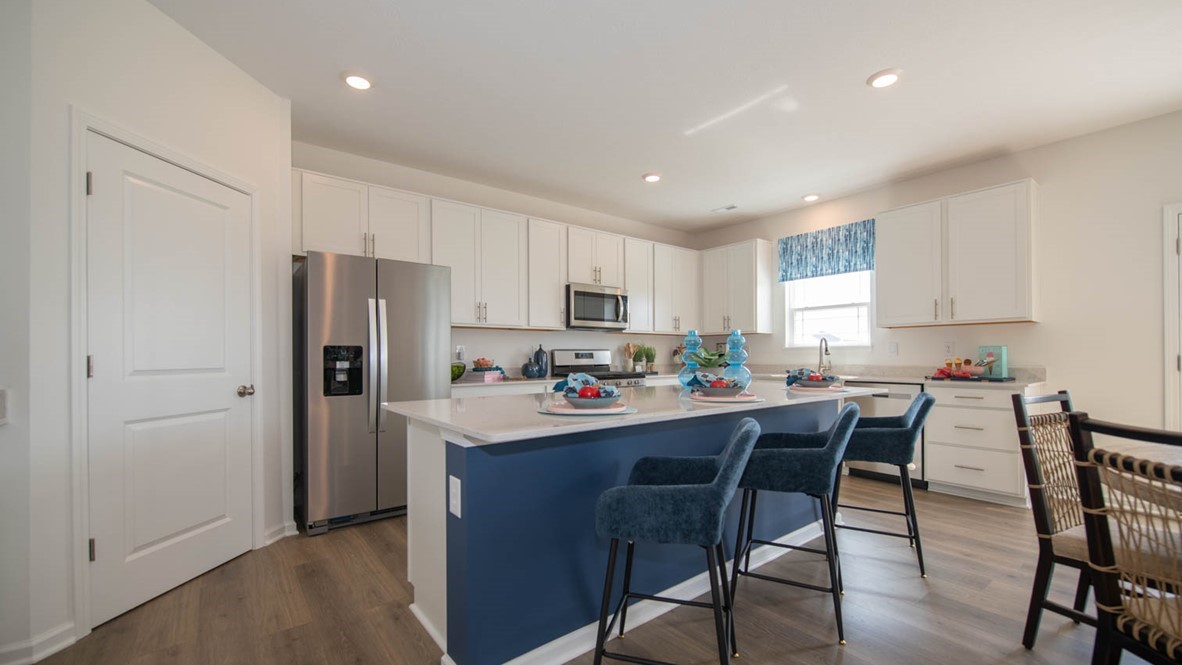 kitchen with bar seating