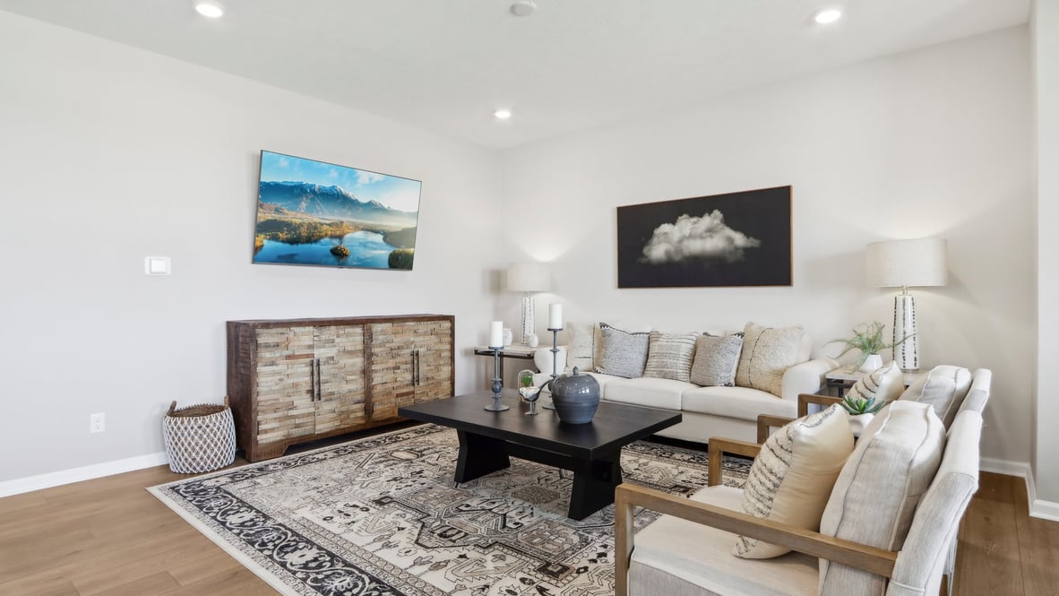 great room with natural light