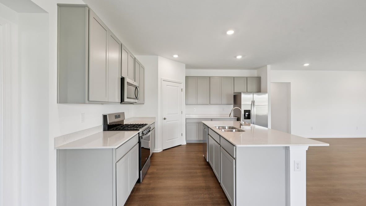 kitchen with large center island
