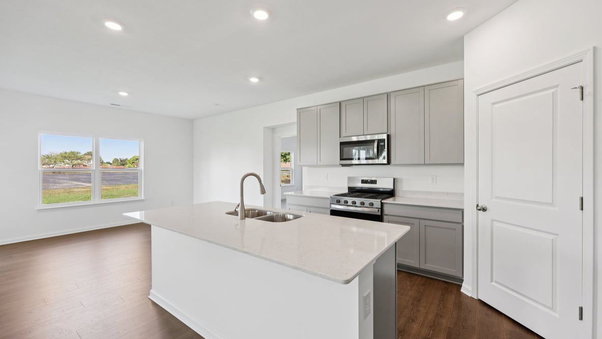 kitchen with large center island