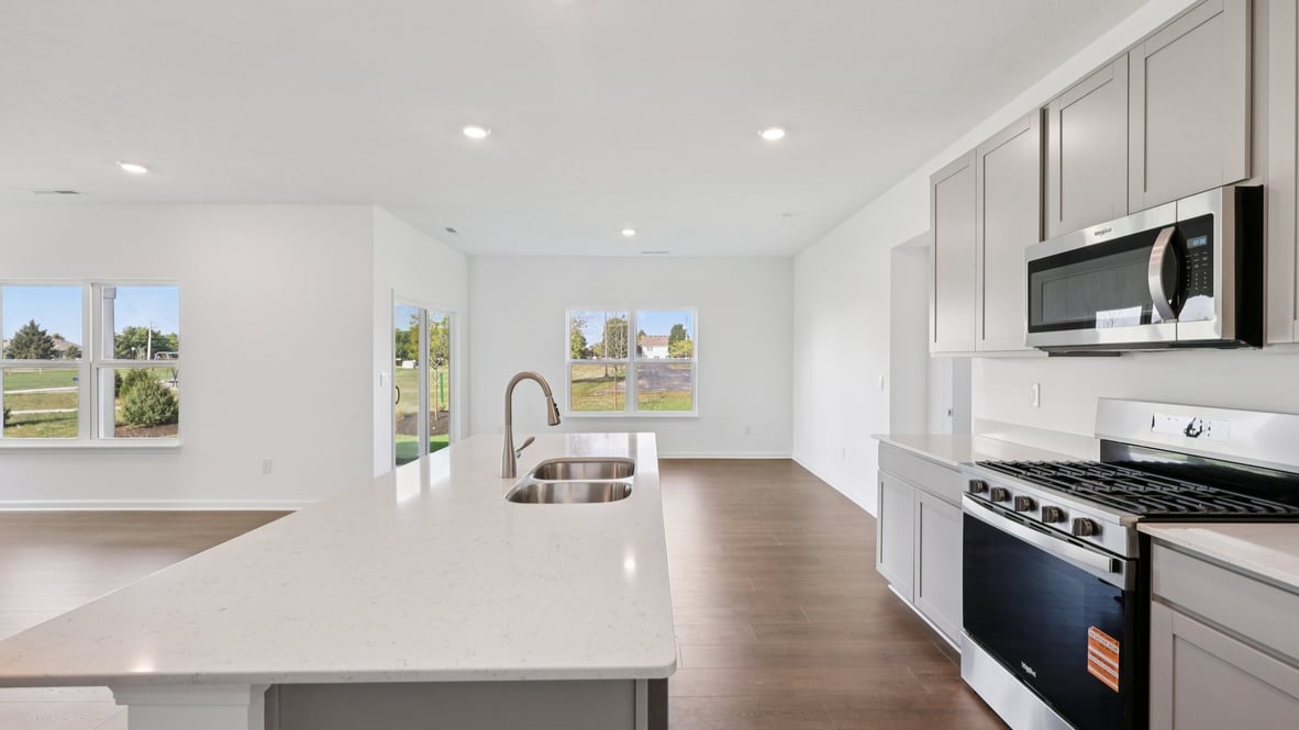 kitchen with large center island